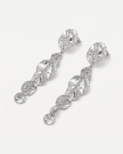 Marielle Hammered Drop Earrings Luxe
