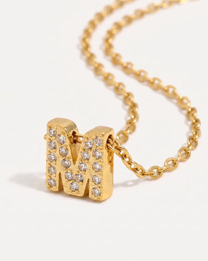 Aurelia Pavé Initial Necklace Brilliance