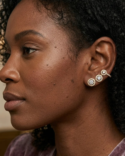 Elena Ear Cuff Stud Earrings