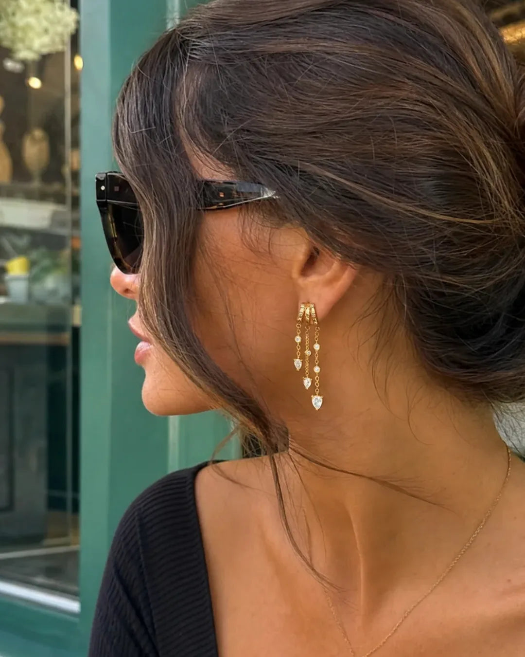 Elara Cascading Illusion Earrings Sparkle
