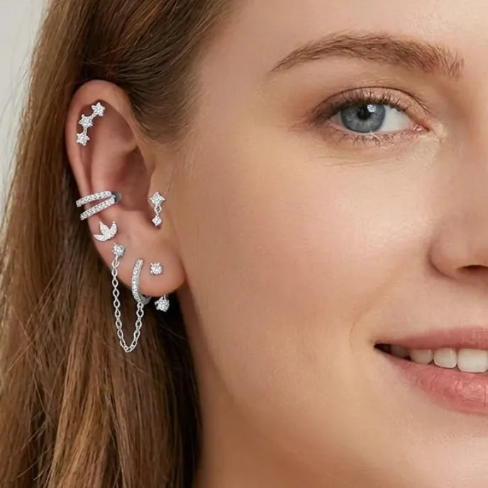 Lunelle Ear Stack Earring 6 Piece Set
