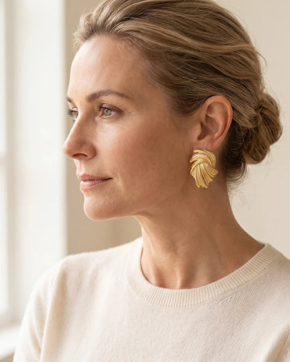 Aureline Gold Statement Earrings Bold