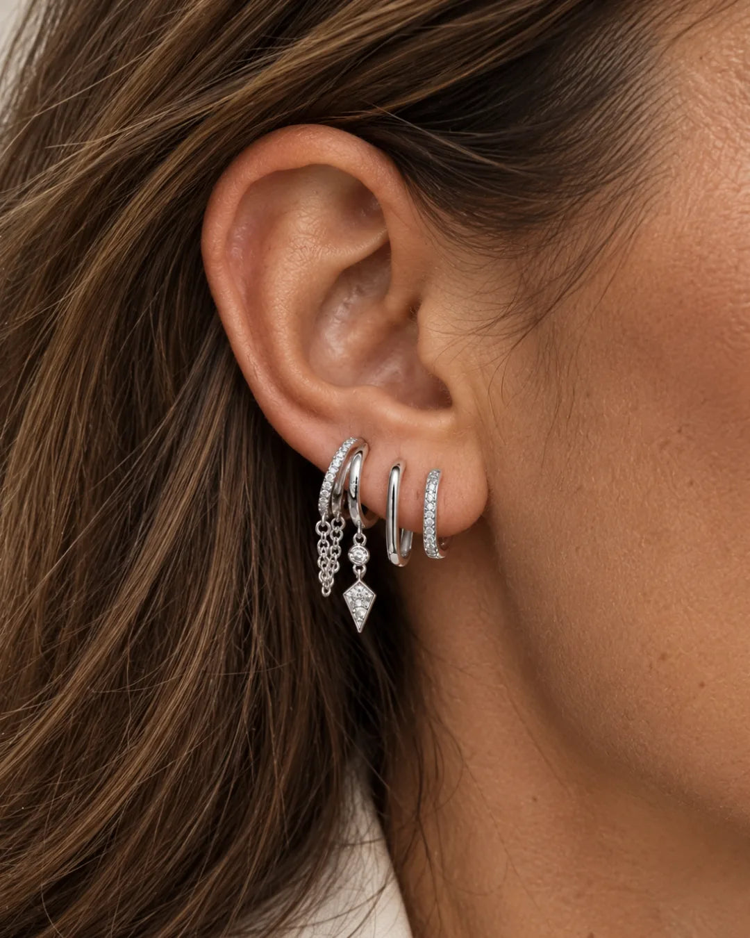 Seraphine Huggie Hoop Earring 3 Piece Set Radiance