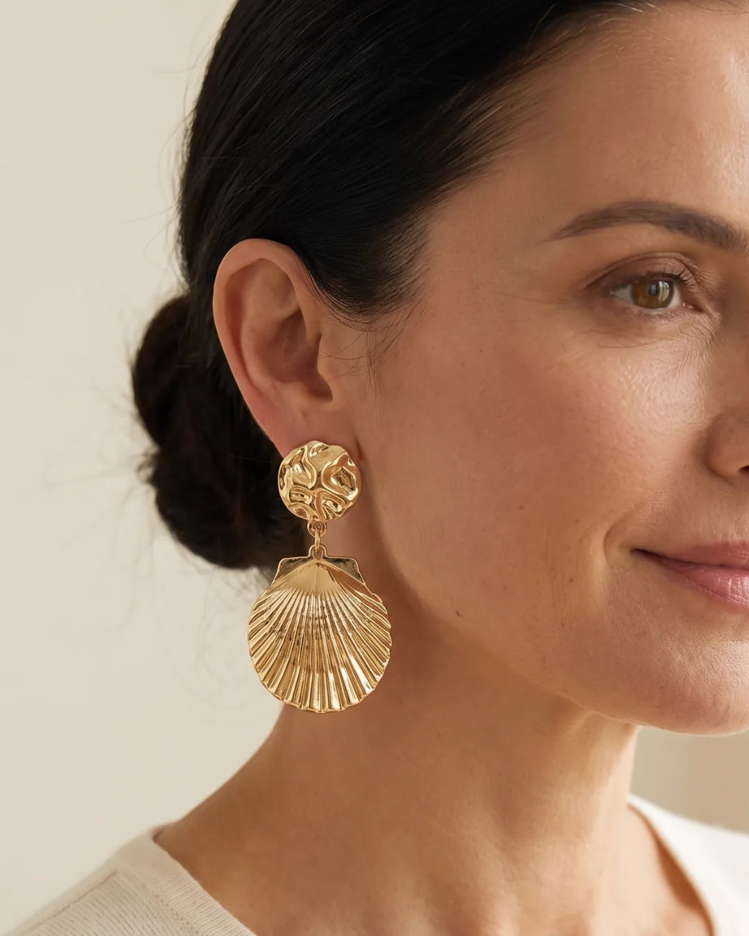 Maristella Statement Shell Earrings Luxe