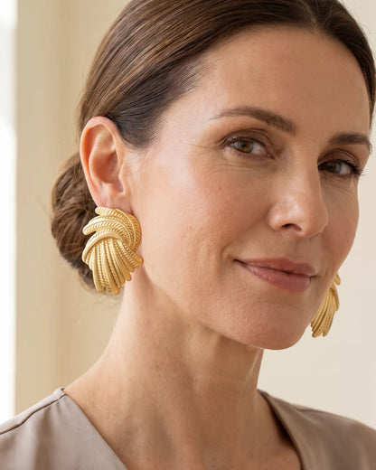 Aureline Gold Statement Earrings Bold
