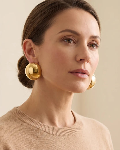 Solara Dome Statement Stud Earrings Bold