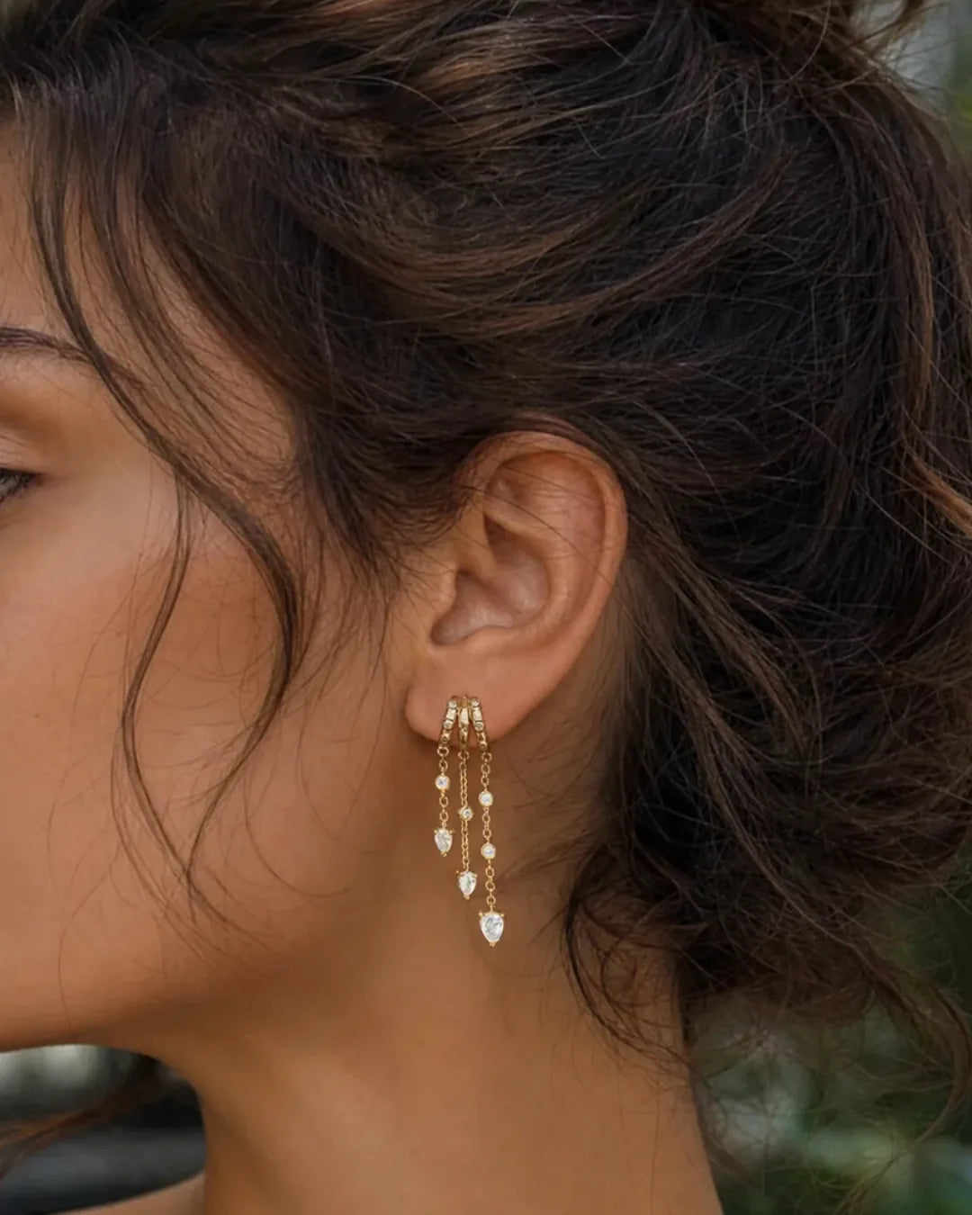 Elara Cascading Illusion Earrings Sparkle