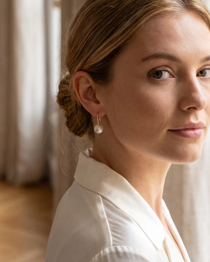 Isabella Pearl Drop Hook Earrings Grace