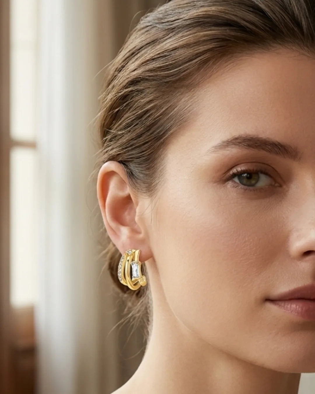 Isadora Statement Hoop Earrings Glow
