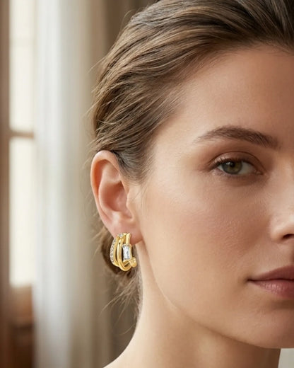 Isadora Statement Hoop Earrings Glow
