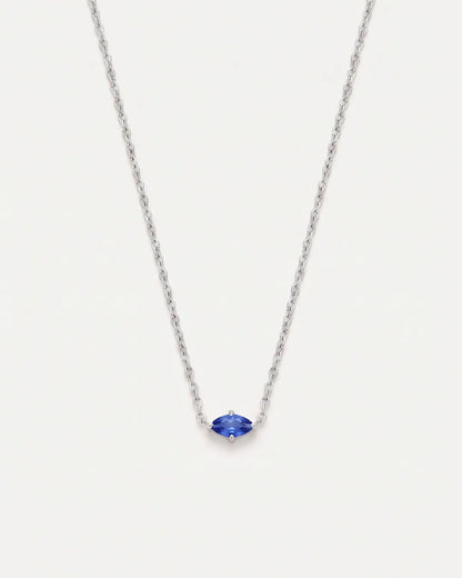 Celestine Marquise Birthstone Necklace Radiance