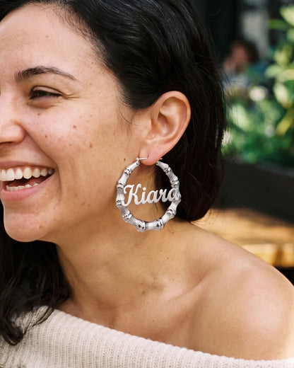 Anastasia Bamboo Hoop Earrings Iconic
