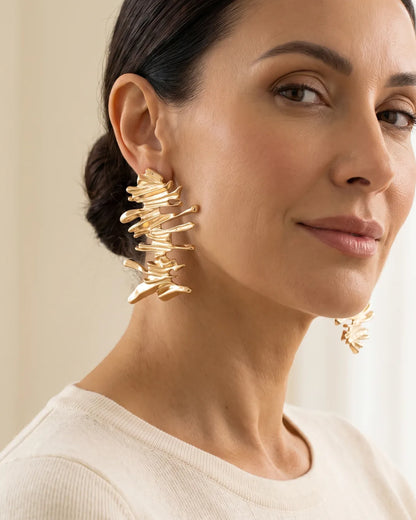 Avelline Abstract Branch Statements Earrings Bold
