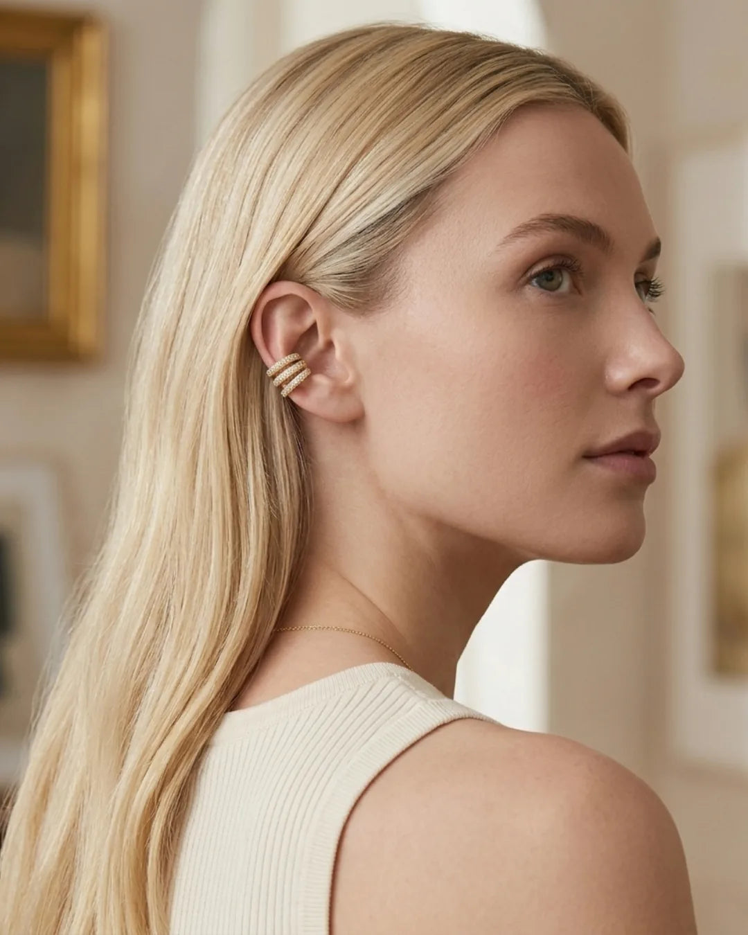 Rosalie Crystal Ear Cuff Statement