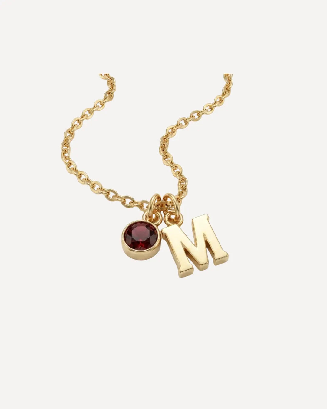Isolde Initial Birthstone Necklace Signature