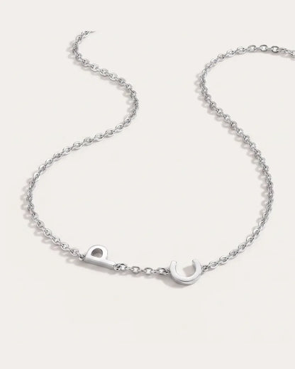Annelise Sideways Initial Necklace Signature