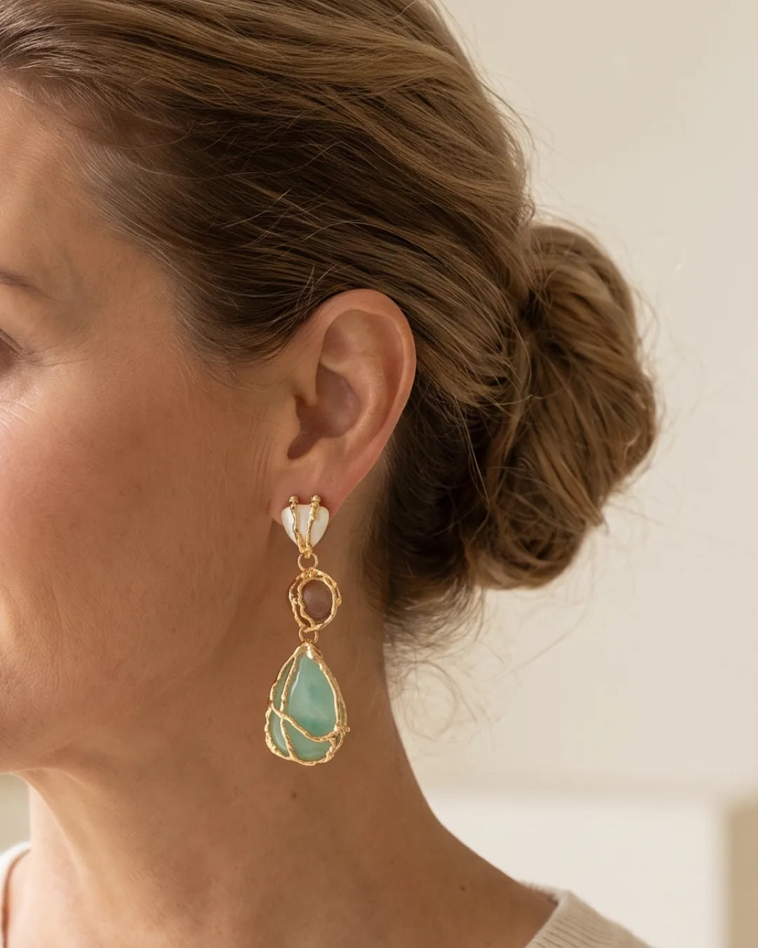 Serafina Gemstone Drop Earrings Luxe