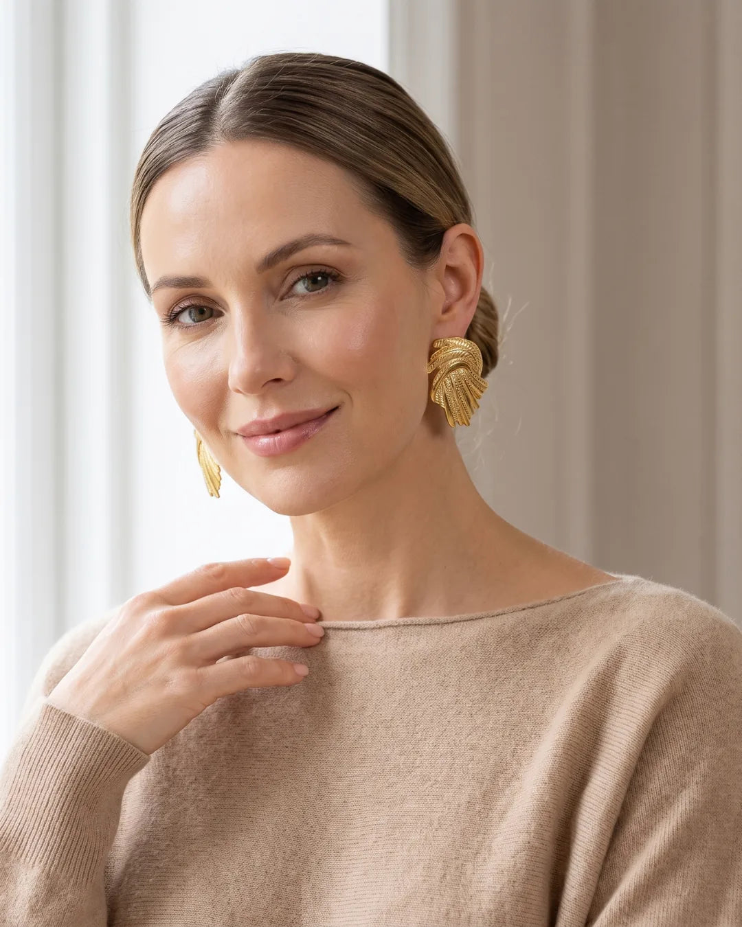 Aureline Gold Statement Earrings Bold