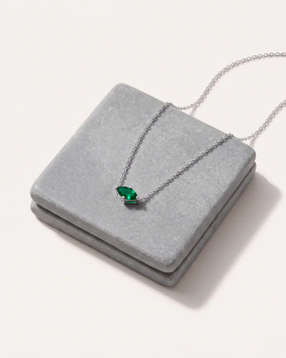 Celestine Marquise Birthstone Necklace Radiance