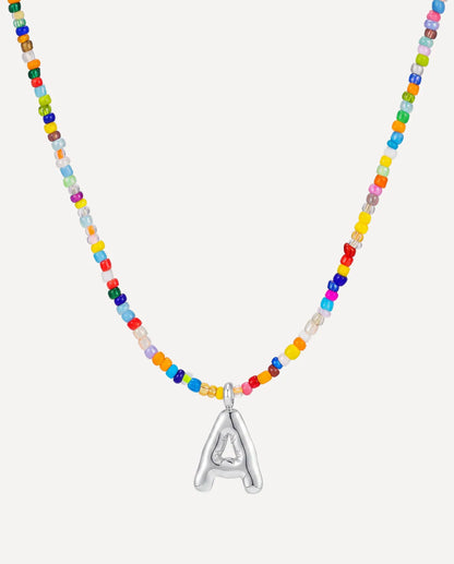 Vivienne Initial Beaded Necklace Joy