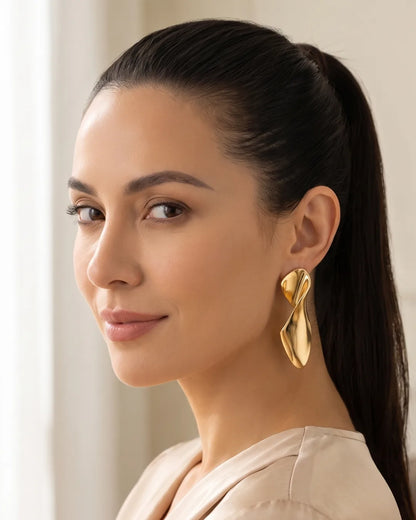 Valencia Sculptural Twist Statement Earrings