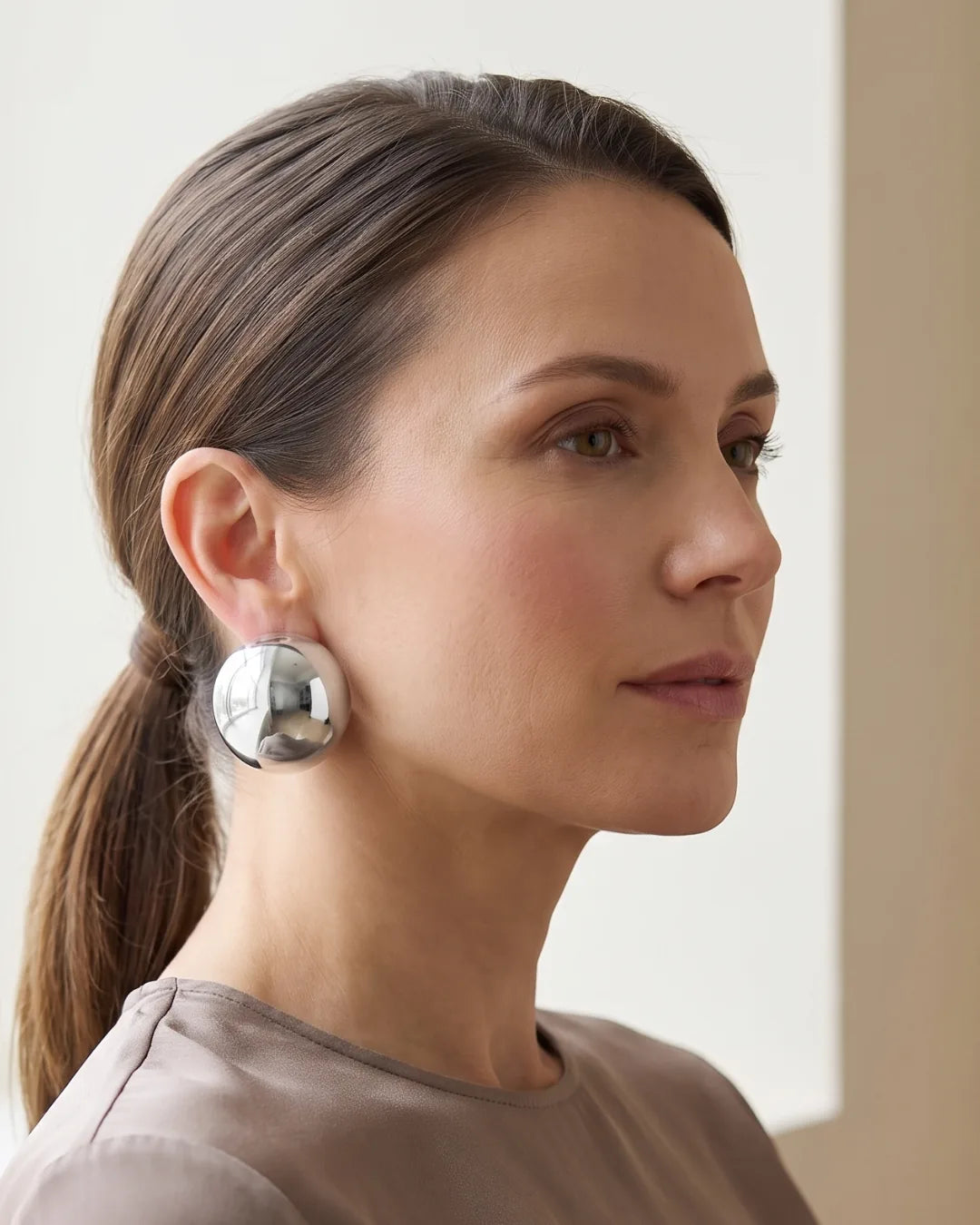 Solara Dome Statement Stud Earrings Bold