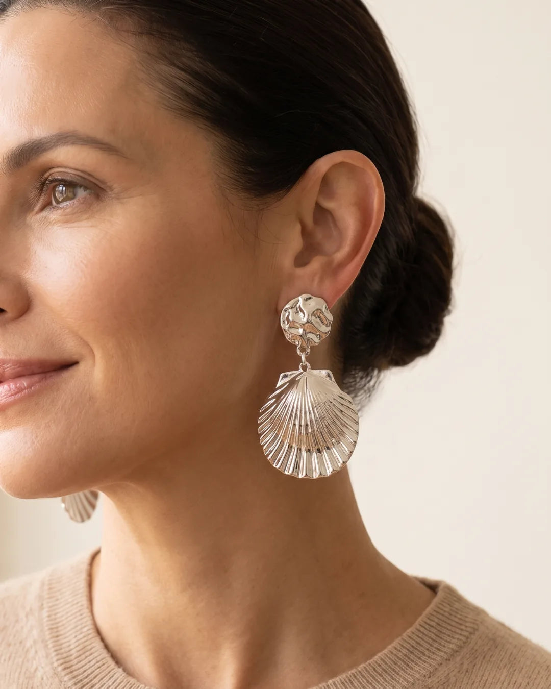 Maristella Statement Shell Earrings Luxe