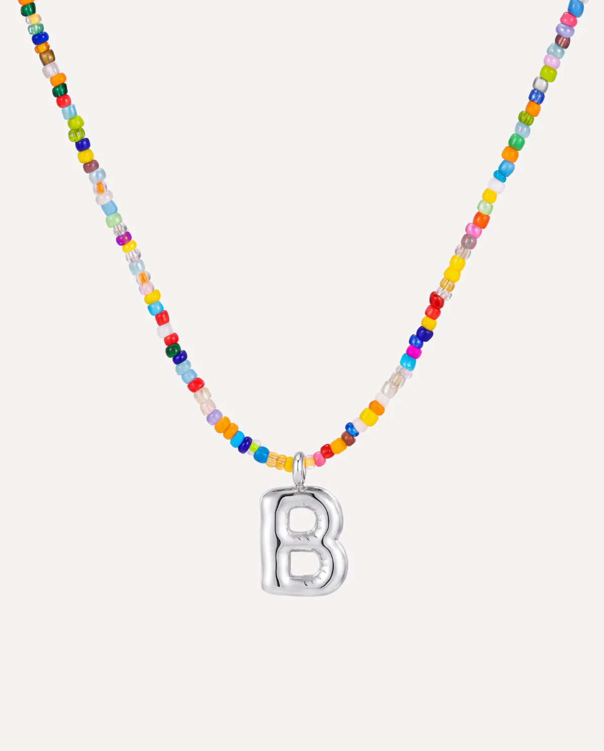 Vivienne Initial Beaded Necklace Joy