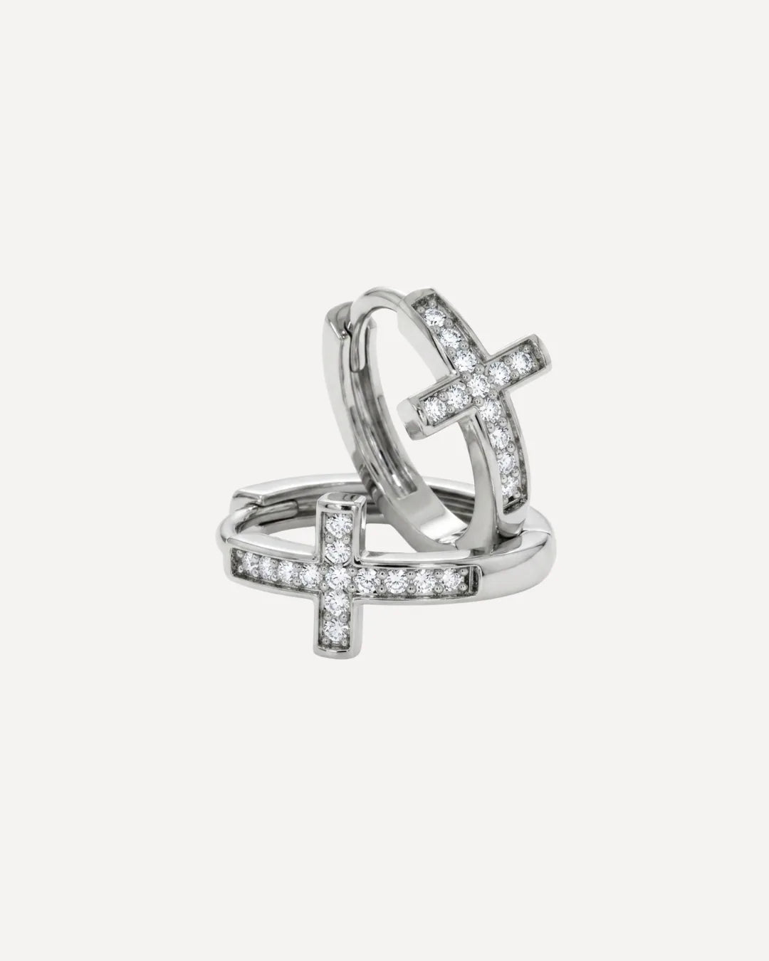 Adelaide Cross Hoop Earrings Faith