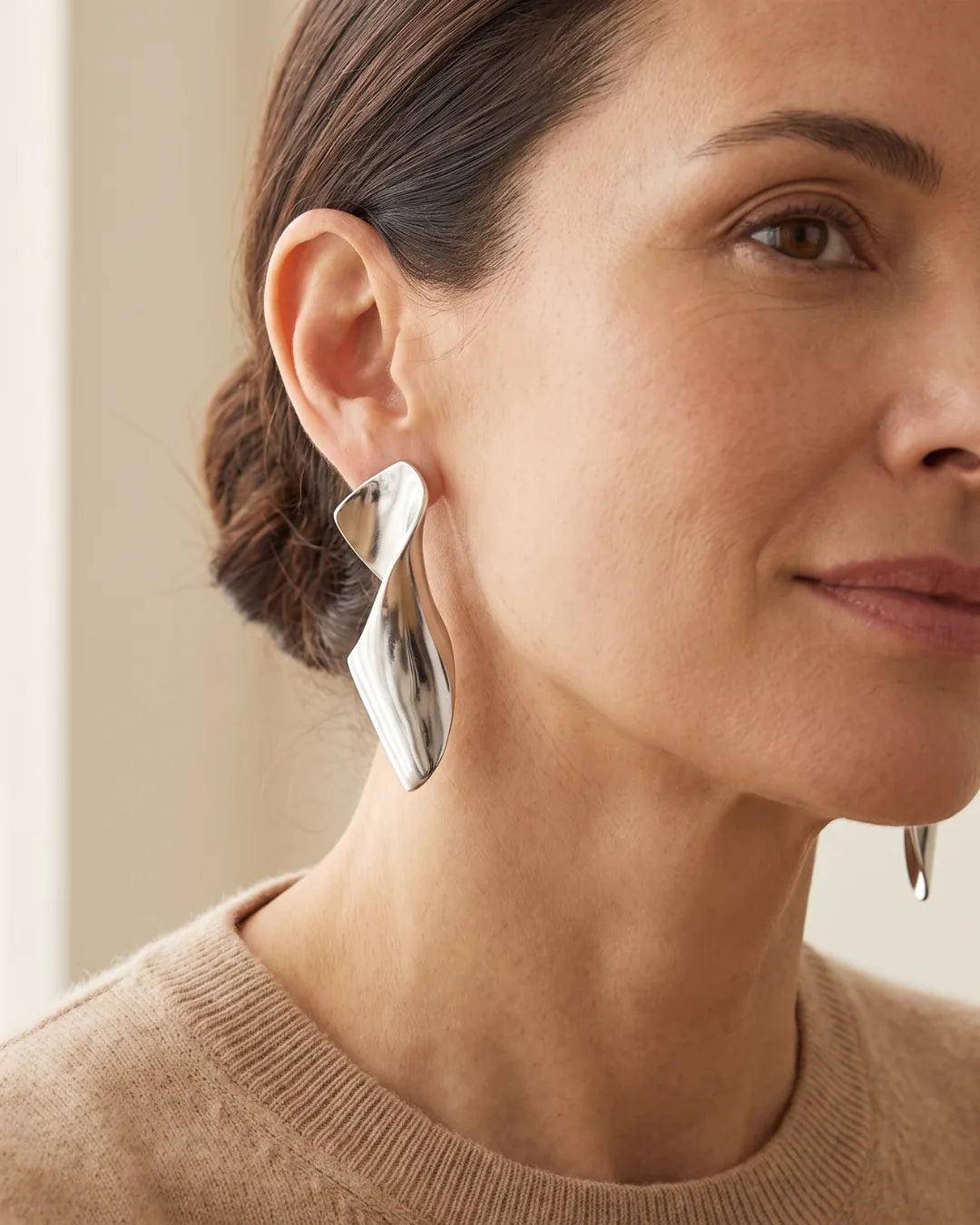 Valencia Sculptural Twist Statement Earrings
