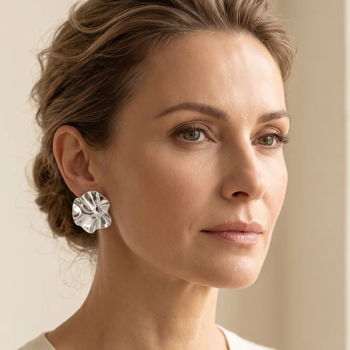 Ondine Sculptural Ripple Stud Earrings