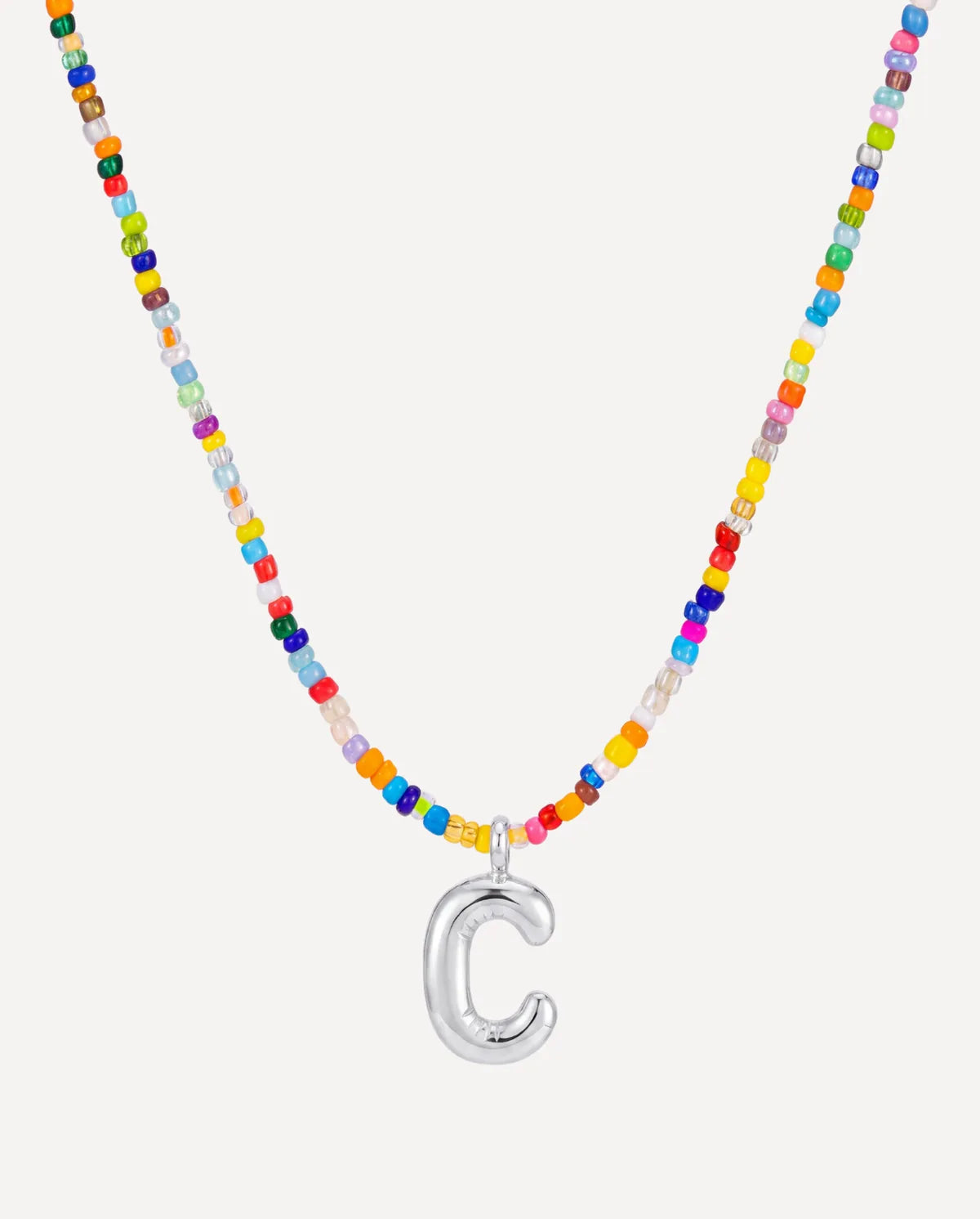 Vivienne Initial Beaded Necklace Joy