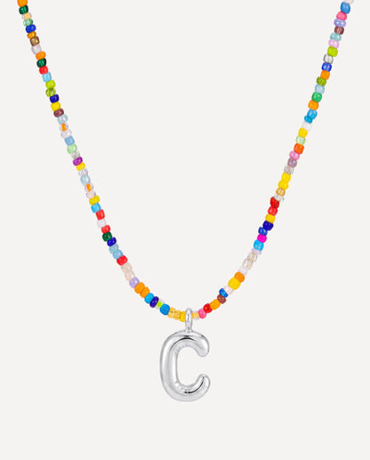 Vivienne Initial Beaded Necklace Joy