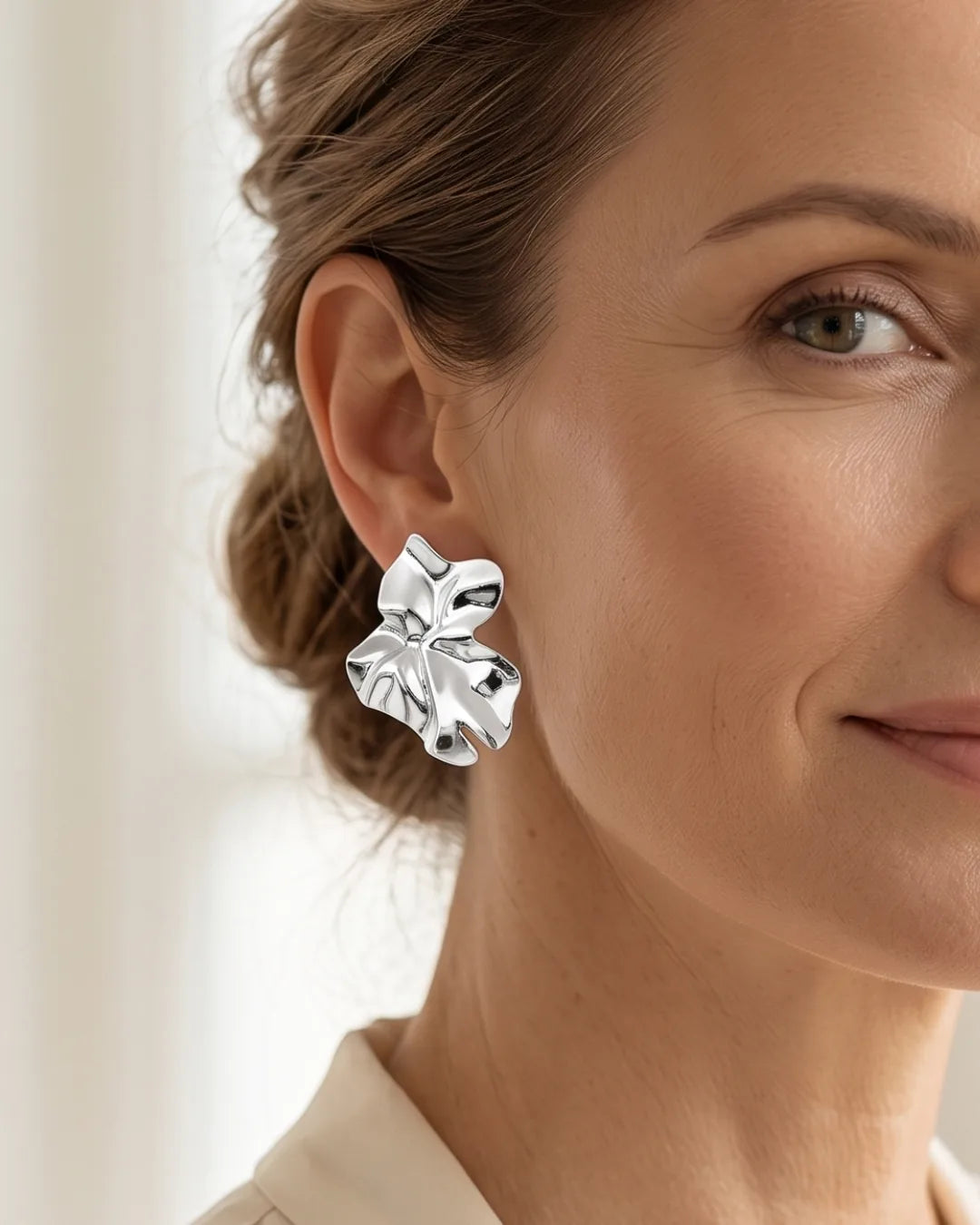 Rosavelle Ruffle Statement Earrings Bloom