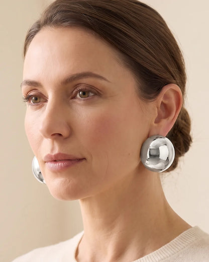 Solara Dome Statement Stud Earrings Bold