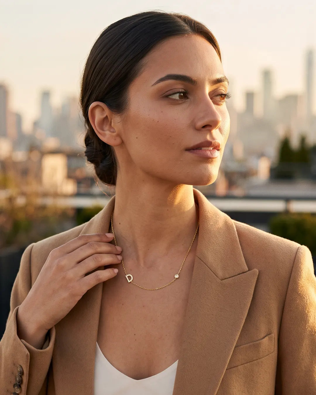 Isabeau Initial Necklace Signature