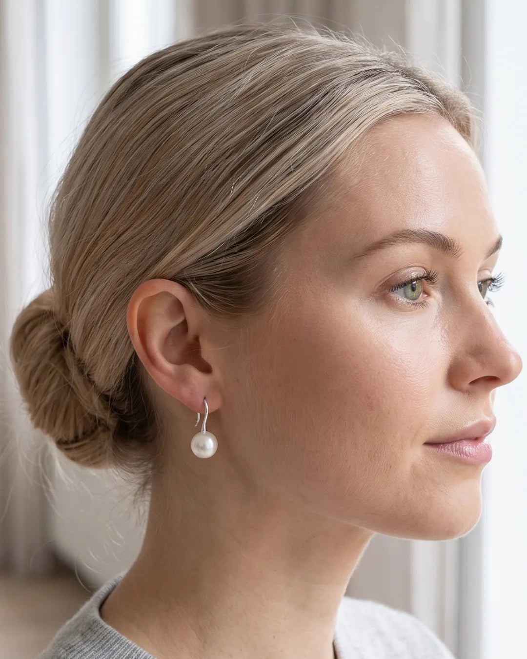 Isabella Pearl Drop Hook Earrings Grace