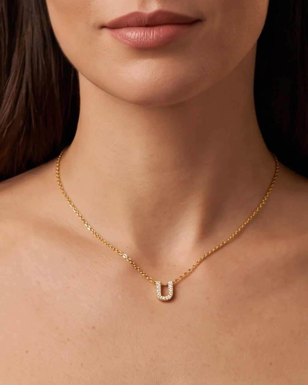 Aurelia Pavé Initial Necklace Brilliance