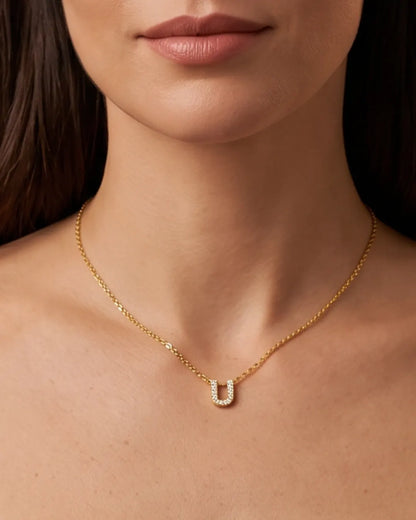 Aurelia Pavé Initial Necklace Brilliance