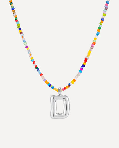 Vivienne Initial Beaded Necklace Joy